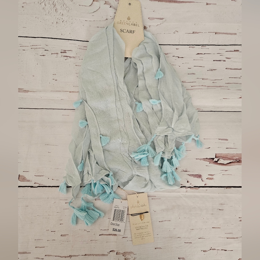 New Greenlabel Quagga Women's Blue Scarf - Picture 5 of 7